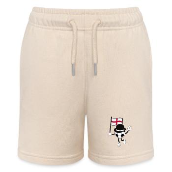 Football Soccer England - Euro 2024 - Stanley/Stella MINI BOLTER Organic Teen Jogging Shorts - soft Ecru - Front