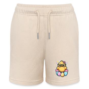 Nerd Pâques Mignon poussin de Pâques avec des lunettes - Short bio MINI BOLTER Stanley/Stella Ado - écru doux - Devant