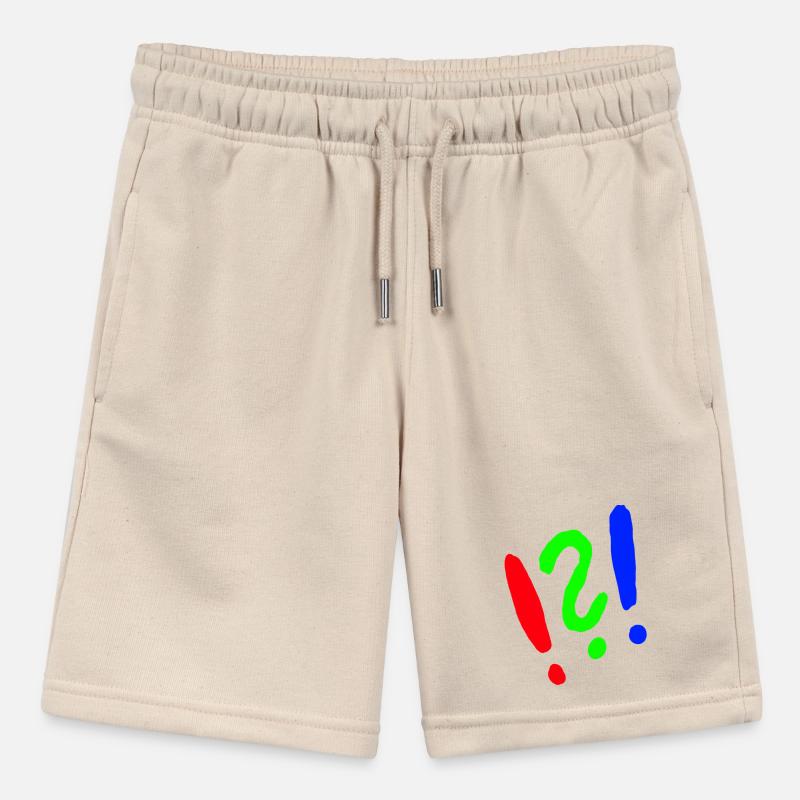 Exclamation mark/question mark comic style Stanley/Stella MINI BOLTER Organic Teen Jogging Shorts