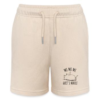 lazy cat I don't have to do anything - Stanley/Stella MINI BOLTER Organic Teen Jogging Shorts - soft Ecru - Front