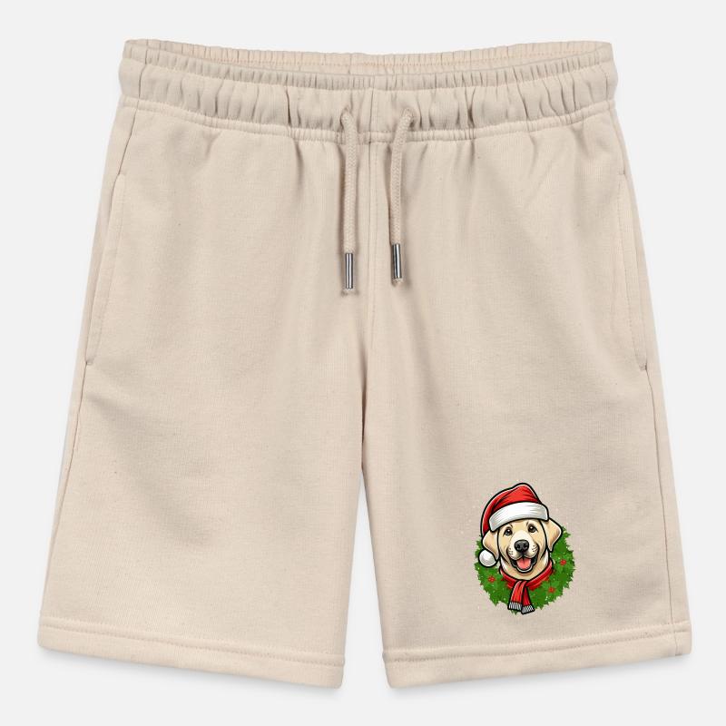 Weihnachts Labrador Hunde-Freunde Stanley/Stella Teenager Bio-Joggingshorts MINI BOLTER