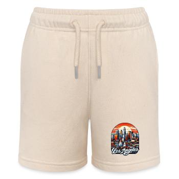 Los Angeles Dreamscape: Vibrant City Vibes Art - Stanley/Stella MINI BOLTER Organic Teen Jogging Shorts - soft Ecru - Front