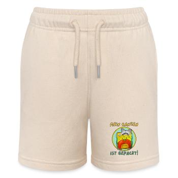 Naughty raccoon for school beginners - Stanley/Stella MINI BOLTER Organic Teen Jogging Shorts - soft Ecru - Front
