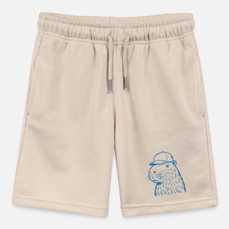 Capybara mit Baseballkappe Stanley/Stella Teenager Bio-Joggingshorts MINI BOLTER