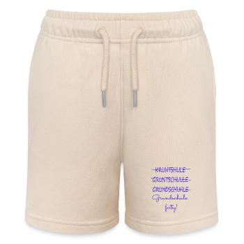Grundschule fertig – Schulstart Humor - Stanley/Stella Teenager Bio-Joggingshorts MINI BOLTER - Natur - Vorne
