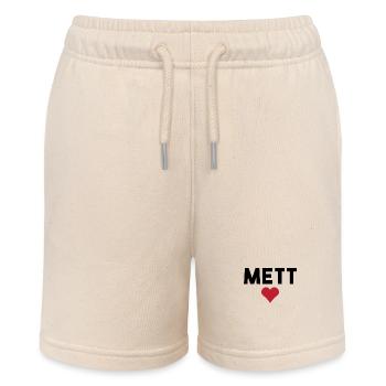 Mett Fleischher Liebhaber von Mettigel und Fleisch - Stanley/Stella Teenager Bio-Joggingshorts MINI BOLTER - Natur - Vorne
