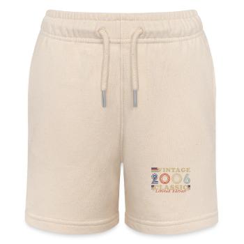 2006 Vintage Retro Birthday Gift - Stanley/Stella MINI BOLTER Organic Teen Jogging Shorts - soft Ecru - Front
