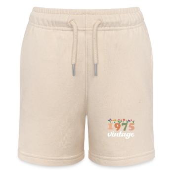 50 Années Vintage 1975 Anniversaire Femmes Fleurs - Short bio MINI BOLTER Stanley/Stella Ado - écru doux - Devant