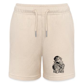 NEIN No | Wilhelm Busch Lehrer Lämpel - Stanley/Stella Teenager Bio-Joggingshorts MINI BOLTER - Natur - Vorne
