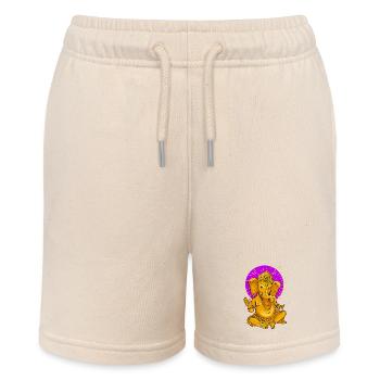 Yoga namaste Buddha Elefant ganesha gold Sonne om - Stanley/Stella Teenager Bio-Joggingshorts MINI BOLTER - Natur - Vorne