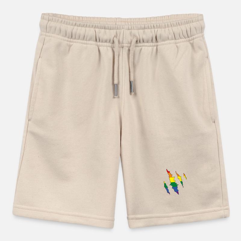 Rainbow Claw Scratch Trace Stanley/Stella MINI BOLTER Organic Teen Jogging Shorts
