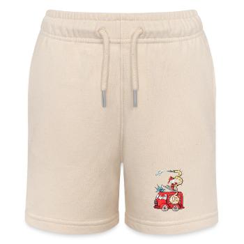 I am a three years fire brigade 3rd birthday boy - Stanley/Stella MINI BOLTER Organic Teen Jogging Shorts - soft Ecru - Front