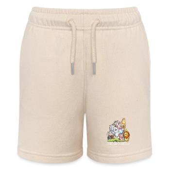 Together Is Better I Tierhaufen I Tiere I Zoo - Stanley/Stella Teenager Bio-Joggingshorts MINI BOLTER - Natur - Vorne