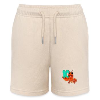 10th birthday motif lobster - ten years - Stanley/Stella MINI BOLTER Organic Teen Jogging Shorts - soft Ecru - Front
