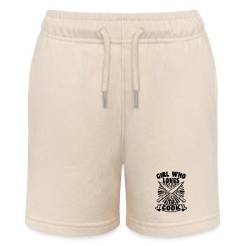 Mädchen Köchin - Stanley/Stella Teenager Bio-Joggingshorts MINI BOLTER - Natur - Vorne