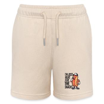 Football - Lustig I'm just here for the snacks - Stanley/Stella Teenager Bio-Joggingshorts MINI BOLTER - Natur - Vorne