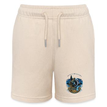 Himmlisches Anubis-Hybrid-Design - Stanley/Stella Teenager Bio-Joggingshorts MINI BOLTER - Natur - Vorne