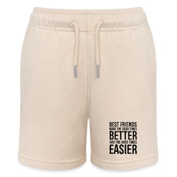 best friends make the good times better and the - Stanley/Stella MINI BOLTER Organic Teen Jogging Shorts - soft Ecru - Front
