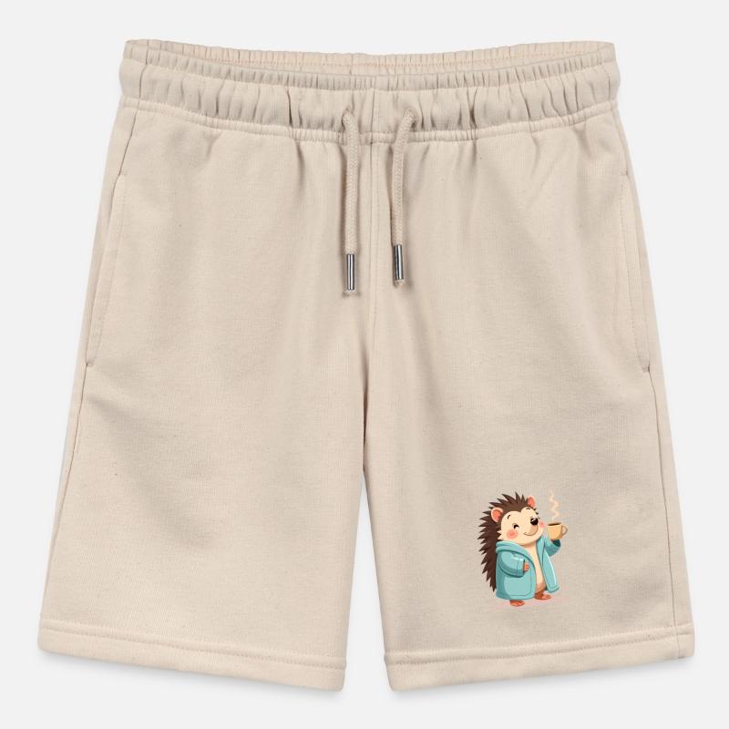 Hedgehog Mit Kaffee Pullover Design Stanley/Stella Teenager Bio-Joggingshorts MINI BOLTER