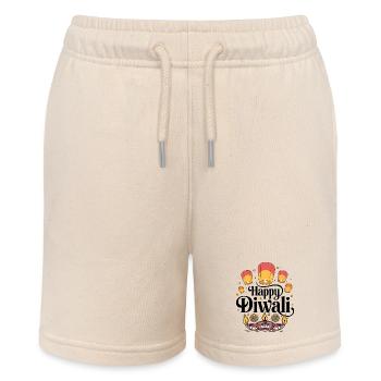 Diwali Laternen und Diyas Muster - Stanley/Stella Teenager Bio-Joggingshorts MINI BOLTER - Natur - Vorne
