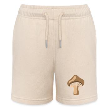 Funny Mushroom Cartoon – Nature & Forest Design - Stanley/Stella MINI BOLTER Organic Teen Jogging Shorts - soft Ecru - Front