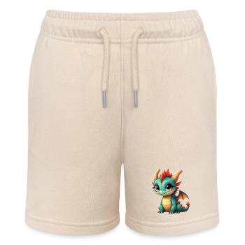 Cute Baby Dragon - Stanley/Stella MINI BOLTER Organic Teen Jogging Shorts - soft Ecru - Front