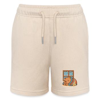 Capybara kuschelt sich im Winter ein - Stanley/Stella Teenager Bio-Joggingshorts MINI BOLTER - Natur - Vorne