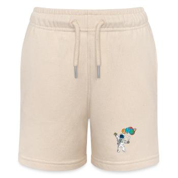 Süßer Astronaut Planet Balloons 5. Geburtstagsparty - Stanley/Stella Teenager Bio-Joggingshorts MINI BOLTER - Natur - Vorne