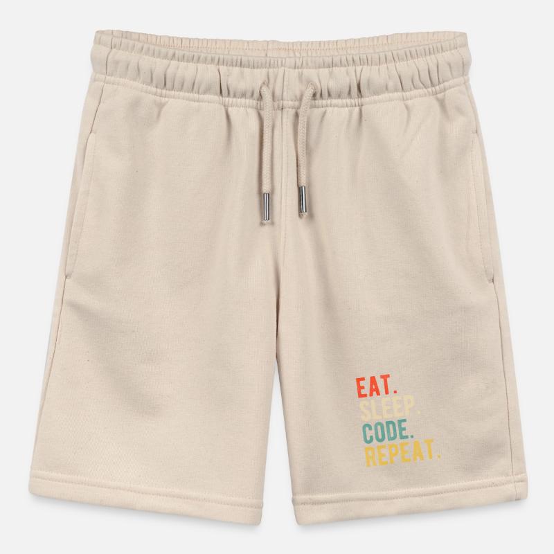 Eat Sleep Code Repeat Programmierer Nerd Retro Stanley/Stella Teenager Bio-Joggingshorts MINI BOLTER