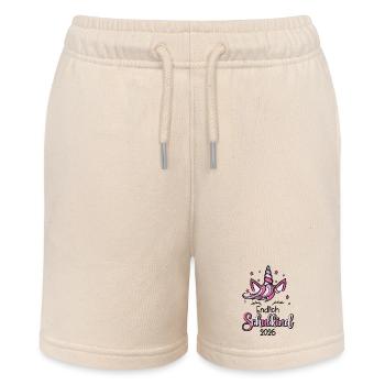 Endlich Schulkind 2026 Einhorn - Stanley/Stella Teenager Bio-Joggingshorts MINI BOLTER - Natur - Vorne