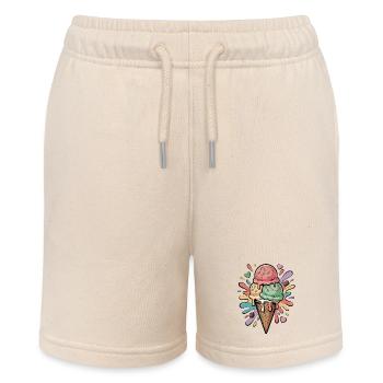 Bunte Eiscreme Explosion - Stanley/Stella Teenager Bio-Joggingshorts MINI BOLTER - Natur - Vorne