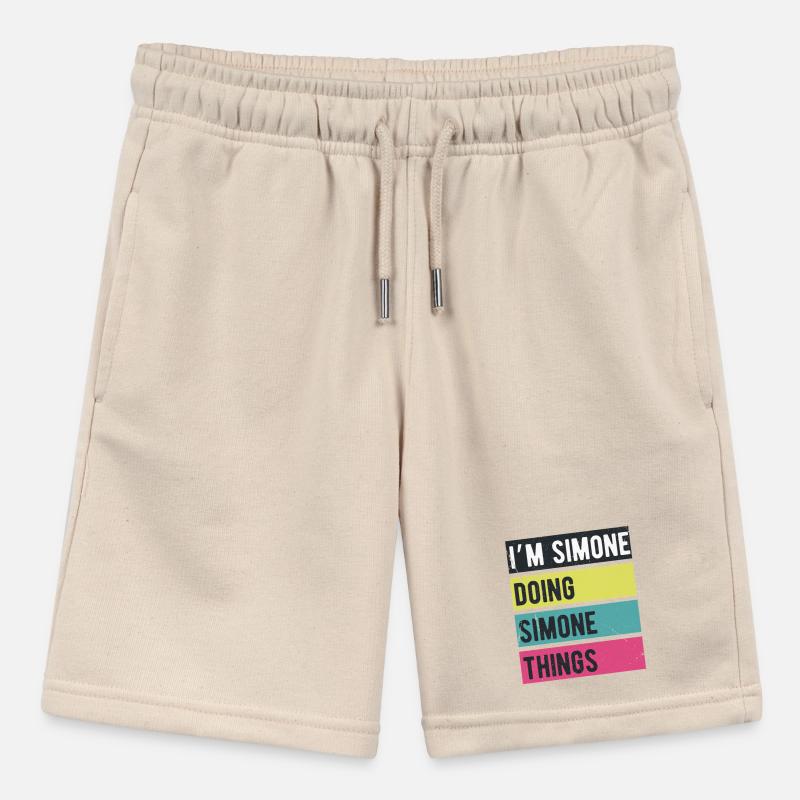 Ich bin Simone und mache Simone Things Retro Colors Stanley/Stella Teenager Bio-Joggingshorts MINI BOLTER