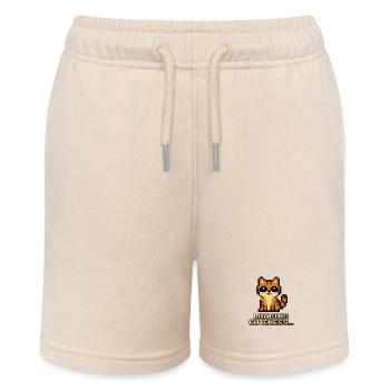 Lade Niedlichkeit Pixelkatze - Stanley/Stella Teenager Bio-Joggingshorts MINI BOLTER - Natur - Vorne