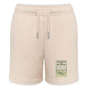 Wolken beobachten | Cottagecore Natur Vibe - Stanley/Stella Teenager Bio-Joggingshorts MINI BOLTER - Natur - Vorne