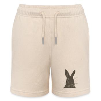 Silhouette de lapin Couleurs de la Terre - Short bio MINI BOLTER Stanley/Stella Ado - écru doux - Devant