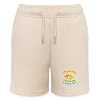 Pilzspaß pur | Mykologie Humor - Stanley/Stella Teenager Bio-Joggingshorts MINI BOLTER - Natur - Vorne