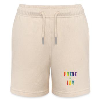 Pride Joy Rainbow LGBTQ Typography Design - Stanley/Stella Teenager Bio-Joggingshorts MINI BOLTER - Natur - Vorne