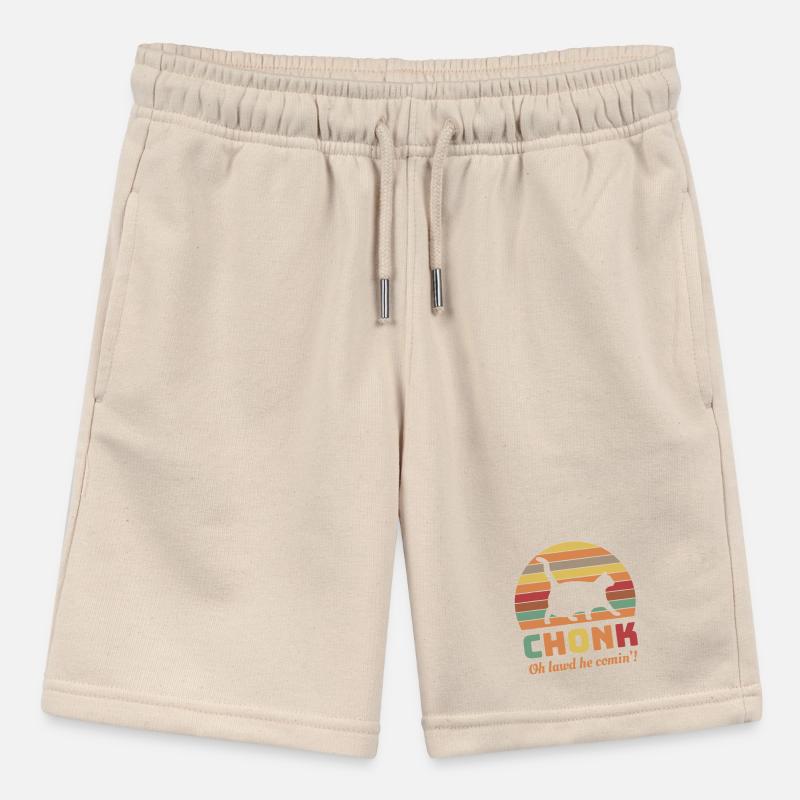 Chonk Cat Retro Sonnenuntergangs-Tee Stanley/Stella Teenager Bio-Joggingshorts MINI BOLTER