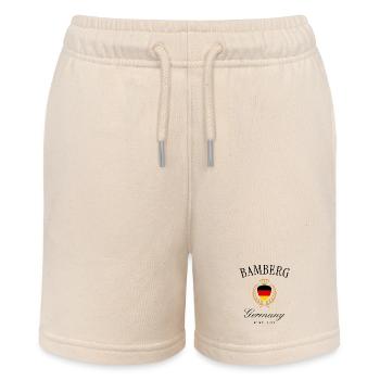 Bamberg Germany Coat of Arms Crown – Travel Souvenir - Stanley/Stella MINI BOLTER Organic Teen Jogging Shorts - soft Ecru - Front