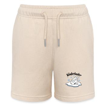 Winterbader Eisbaden Eisbad Spruch - Stanley/Stella Teenager Bio-Joggingshorts MINI BOLTER - Natur - Vorne