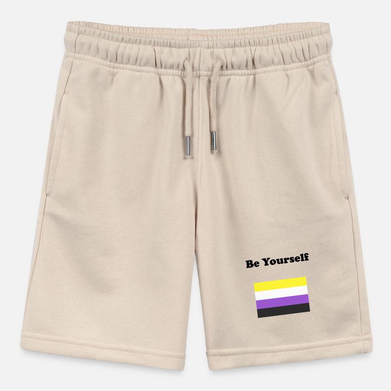 Non Binary Flag Be Yourself Stanley/Stella MINI BOLTER Organic Teen Jogging Shorts