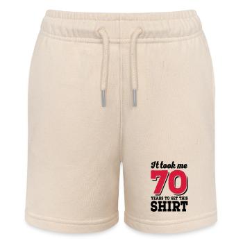 70 Geburtstag - Stanley/Stella Teenager Bio-Joggingshorts MINI BOLTER - Natur - Vorne