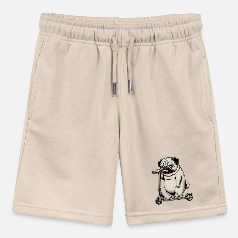 Lustiger Mops Roller Scooter Kickroller Grumpy Stanley/Stella Teenager Bio-Joggingshorts MINI BOLTER