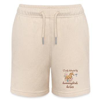 Kolibris und Pferde Reiten Reiten Reiter - Stanley/Stella Teenager Bio-Joggingshorts MINI BOLTER - Natur - Vorne