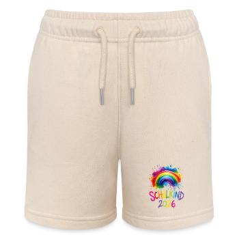 Schulkind 2026 Regenbogen - Stanley/Stella Teenager Bio-Joggingshorts MINI BOLTER - Natur - Vorne