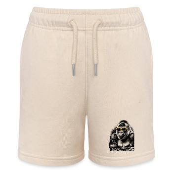 Gorilla Halftone – Neon Gelbe Sonnenbrille - Stanley/Stella Teenager Bio-Joggingshorts MINI BOLTER - Natur - Vorne