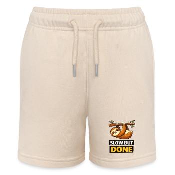 Langsame, aber fertige Tragheitsillustration - Stanley/Stella Teenager Bio-Joggingshorts MINI BOLTER - Natur - Vorne