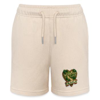 Mein Herz braucht Wanderwege, Natur, Wandern, Wildnis. - Stanley/Stella Teenager Bio-Joggingshorts MINI BOLTER - Natur - Vorne