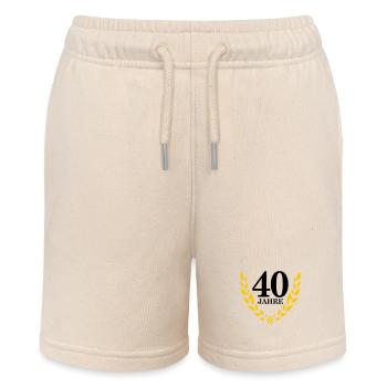 Jubiläum 40 Jahre Lorbeerkranz - Stanley/Stella Teenager Bio-Joggingshorts MINI BOLTER - Natur - Vorne