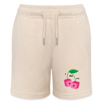 I like you. - Stanley/Stella MINI BOLTER Organic Teen Jogging Shorts - soft Ecru - Front